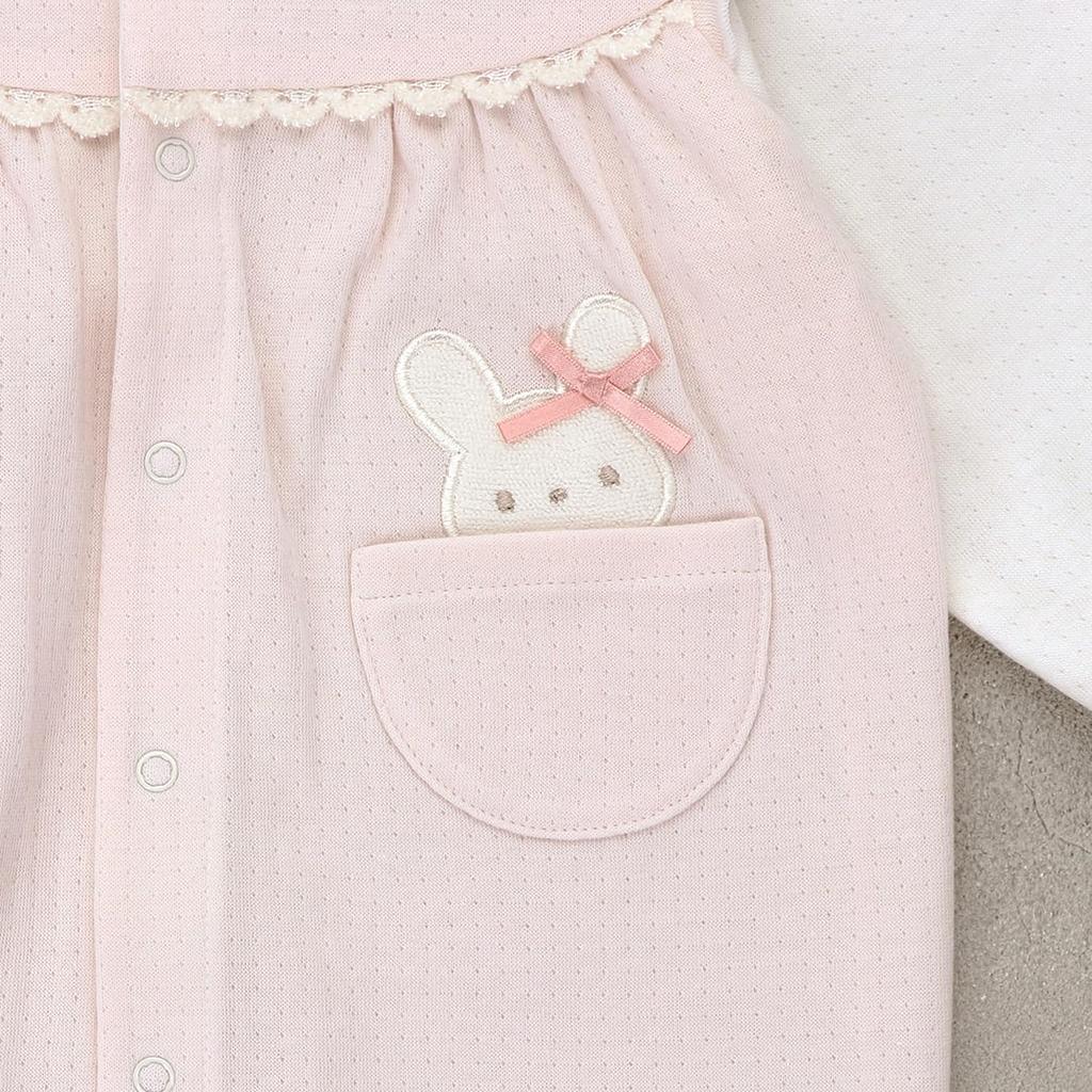 Baby Castle Coverall with Bunny Size Made in Japan Pocket, 70,