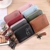 Women Wallet Ladies Mini Small Short Tassel Wallet Cute Girl Zipper Pu Leather Coin Purse Female Hand Wallet Purse