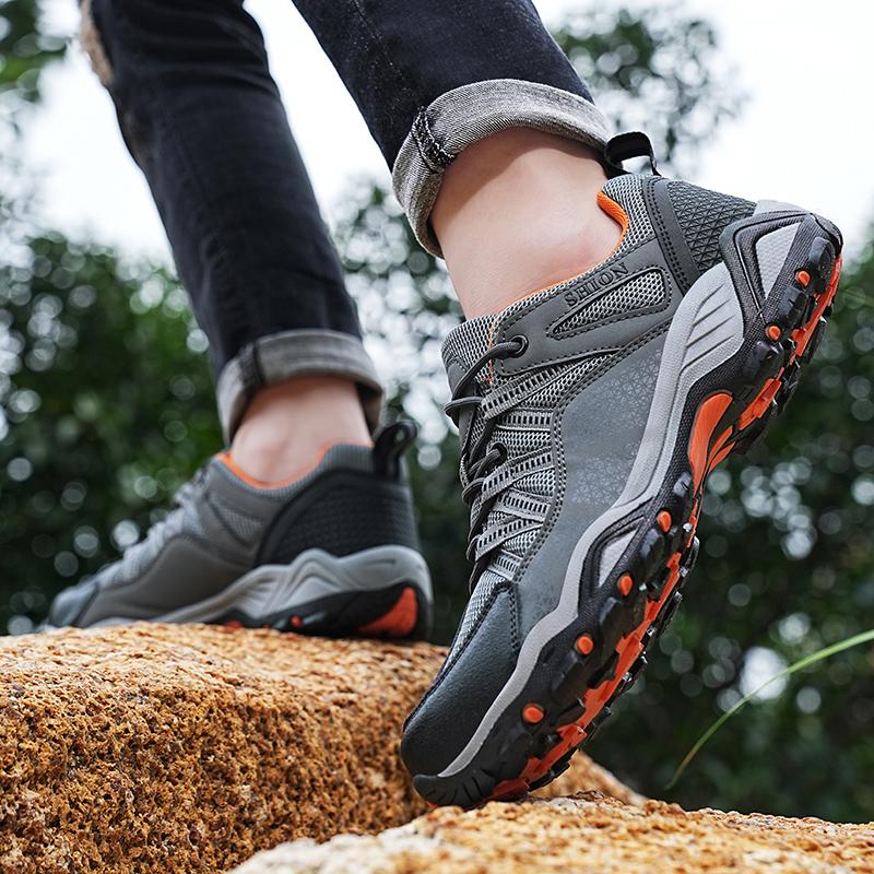 Men'S Four Seasons Outdoor Fishing Sneakers Mesh Breathable Anti Slip Wear Resistant Casual And Comfortable 39-46 Four Color