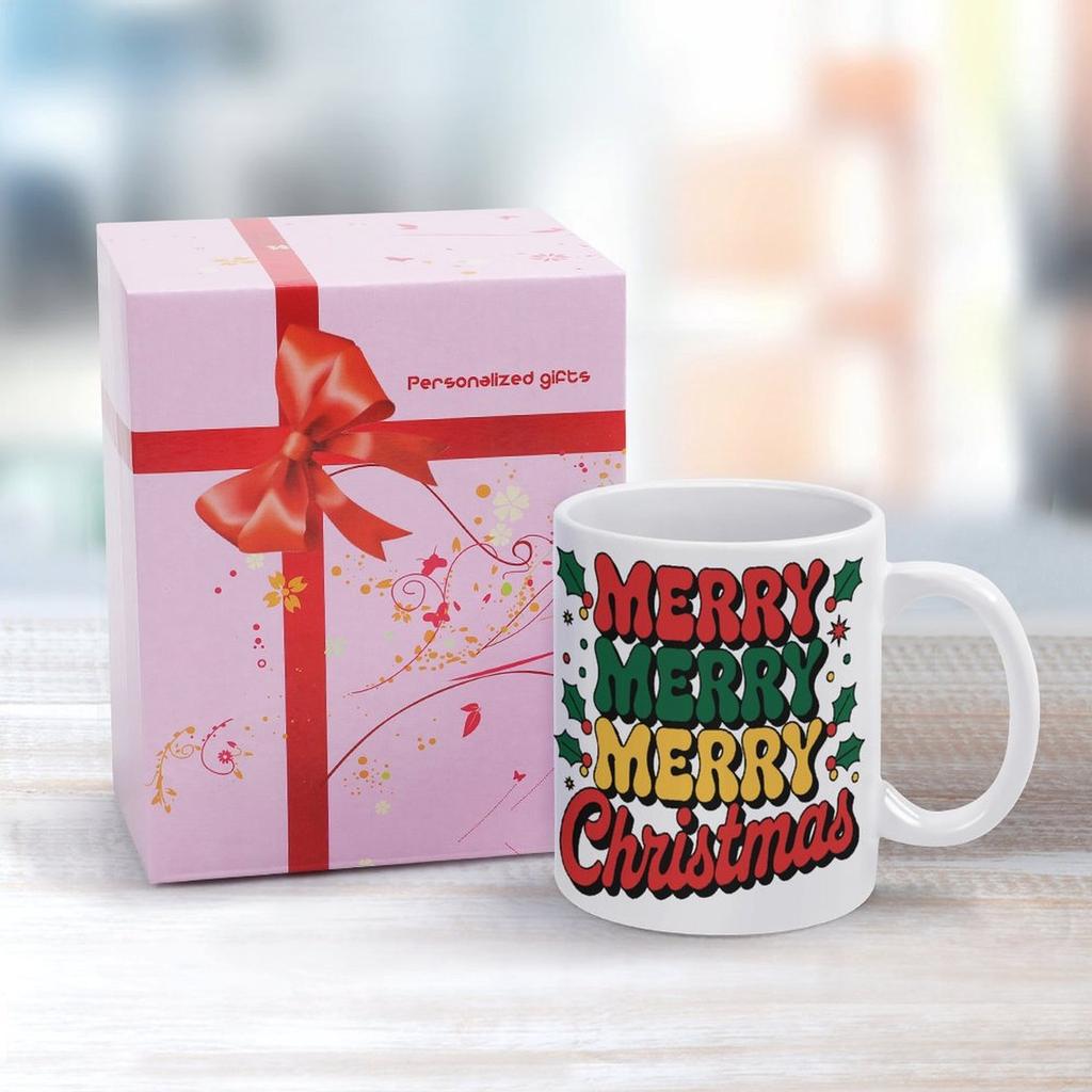 1pc 11oz Blank Ceramic Coffee Mug, Double-sided Printed Cup, Bright Surface, Durable Weight, Everyday Drinkware for Home, Cafe, or Office