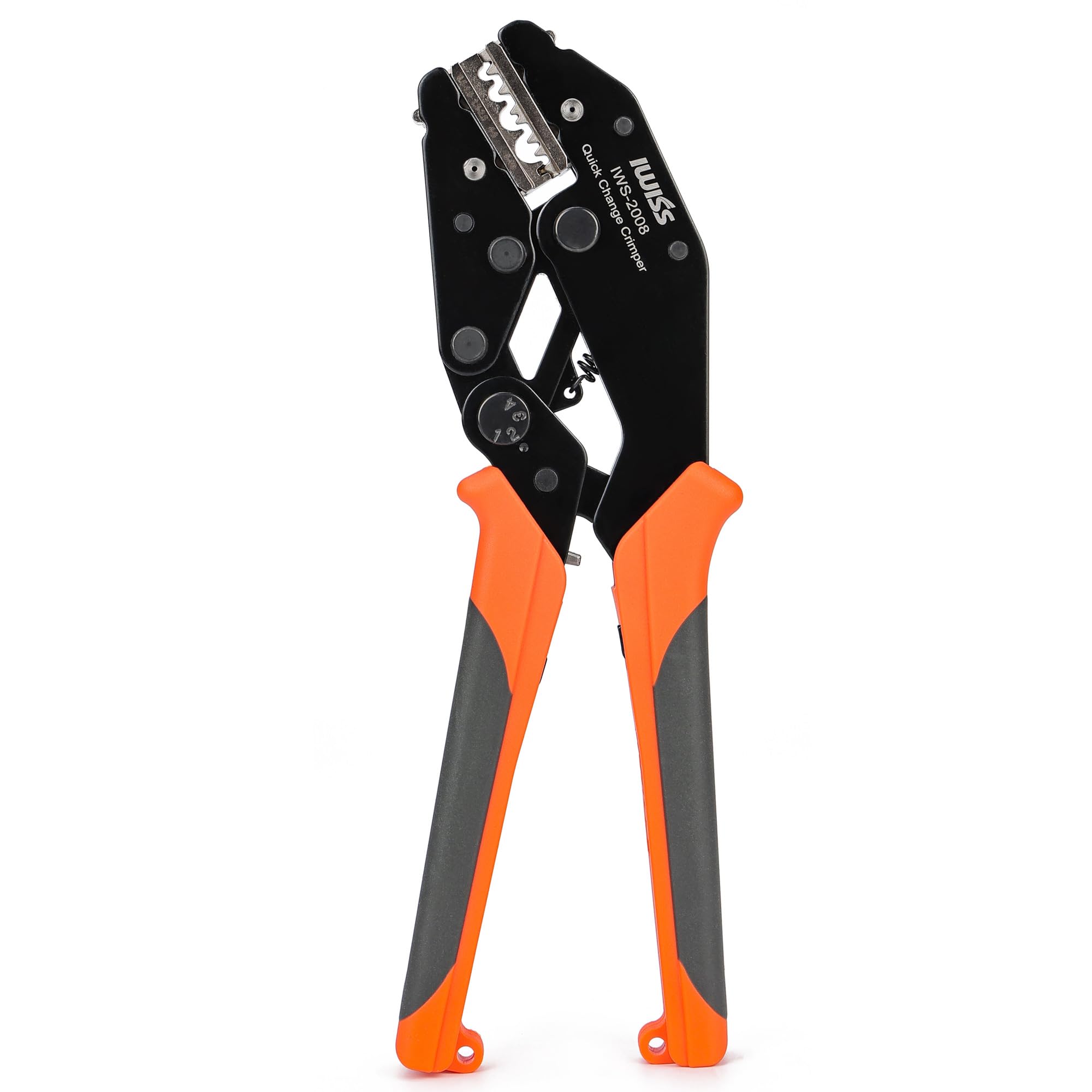 IWISS IWS-2008 Ratchet-Style Crimping Pliers for Stripped Terminals, MultiCrimper Series, for Stripped Crimp Terminals and Stripped Sleeves, 0.5 to 10