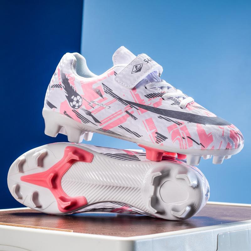 Velcro children's football shoes boys and girls students grass school youth training broken nail sneakers