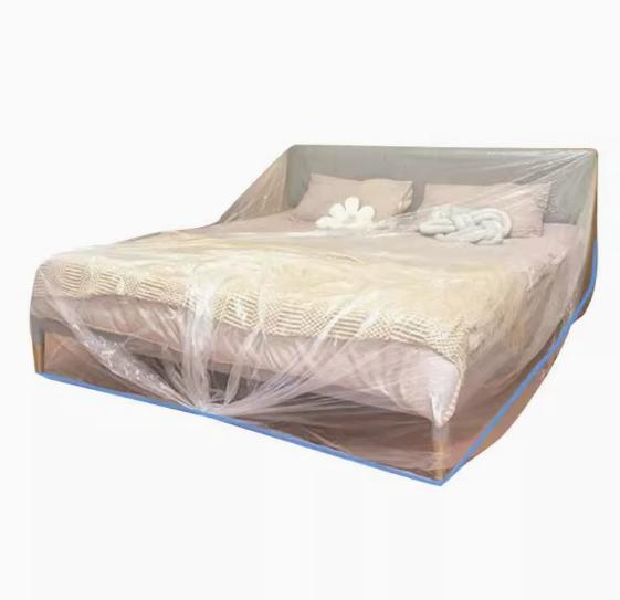 

1 Pc Transparent PE Furniture Dust Cover - Elastic Drawstring Waterproof Full-Enclosure Disposable Cover