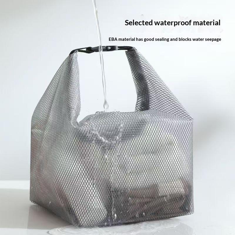 Mesh Waterproof Cosmetic Bag Portable Portable Cosmetic Storage Bag Large Capacity Transparent Wash Bag Travel Storage Bag