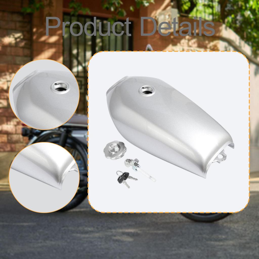 Gas Fuel Tank Lightweight Compact Iron for CG125 Replace Parts Supplies Silver