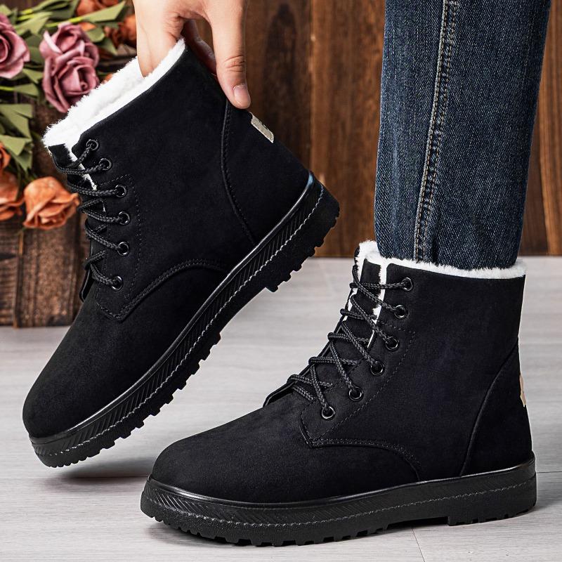 Snow Boots Cold and Warm Cotton Shoes Fleece and Thickened Cotton Boots High-top Boots Women's Boots