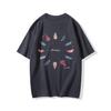Men's American Retro Short-Sleeve Printed Casual T-Shirt - Summer Style, Comfortable Heavyweight Tee