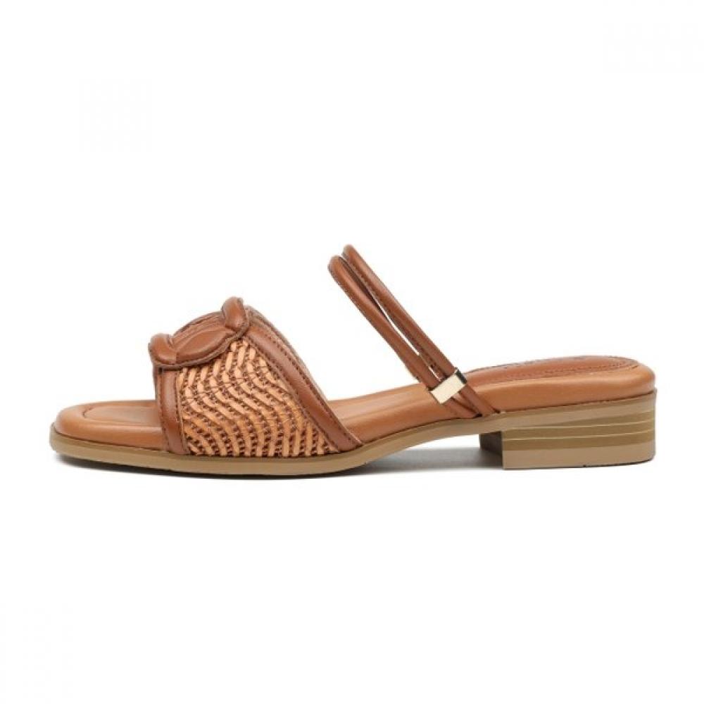 Kumkang Women Cable Knit Strap Flat Sandals Rensac5533k5