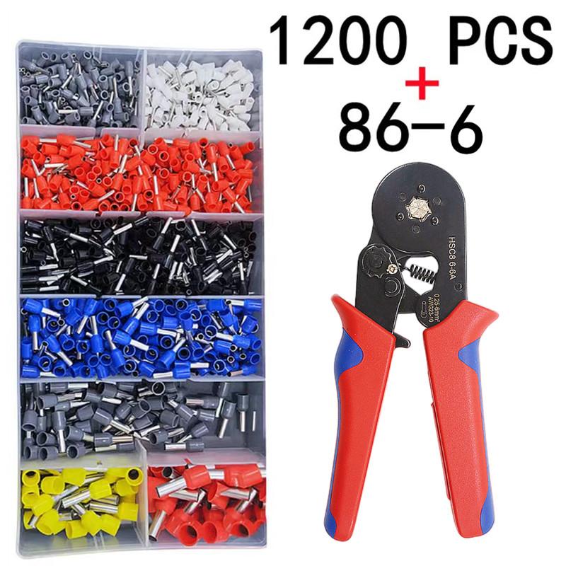 Tube Terminal Crimping Tools Ferrule Crimping Pliers HSC8 6-4 0.25-10mm² 23-7AWG 6-6 0.25-6mm² Electrician Clamp Sets Wire Tips