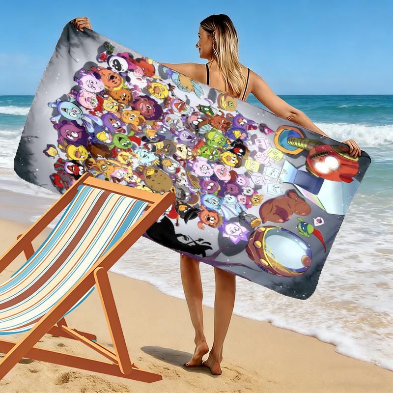 Smeshariki Towel, Large Soft Quick Dry Towel for Beach Camping Swimming