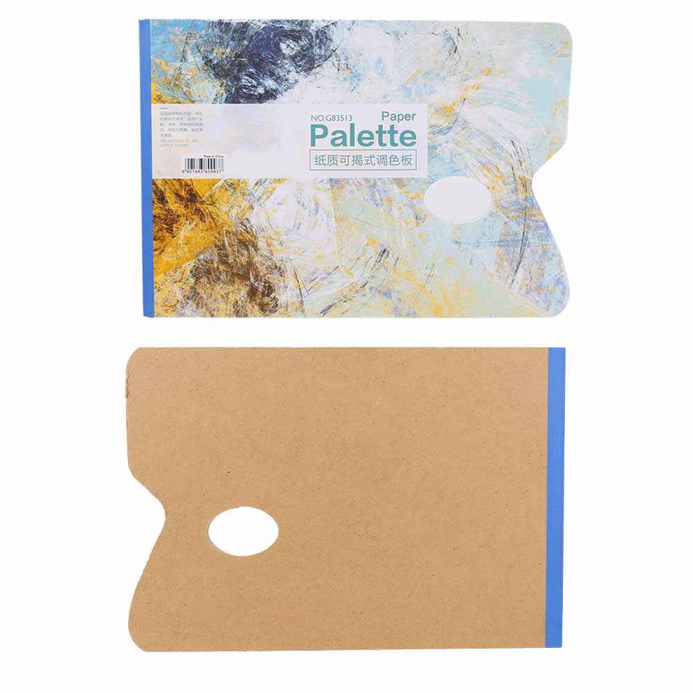 25 Sheets Disposable Palette Professional Gouache Oil Painting Palette Pad White Paper