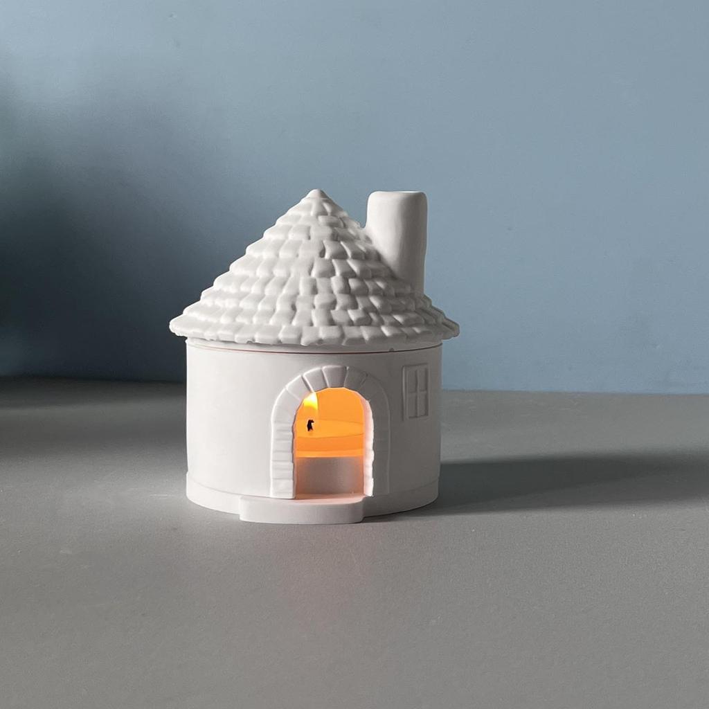 House Shape Silicone Tealight Stand Mould For Epoxy Resin Candle Tealight Holder Decoration Multipurpose Silicone Molds