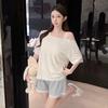 Oh Mi Da Modal Cotton Solid Color High-end Pajamas Women's Summer Short-sleeved Shorts Pure Lace Loungewear Set