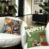 P-PopeyeS The S-Sailor cartoon Pillow Covers Cartoon Sofa Decorative Home Double-sided Printing Short Plush Cute Cushion Cover