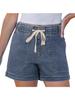 Elastic Waist Drawstring Women's Denim Shorts - Trendy European and American Style