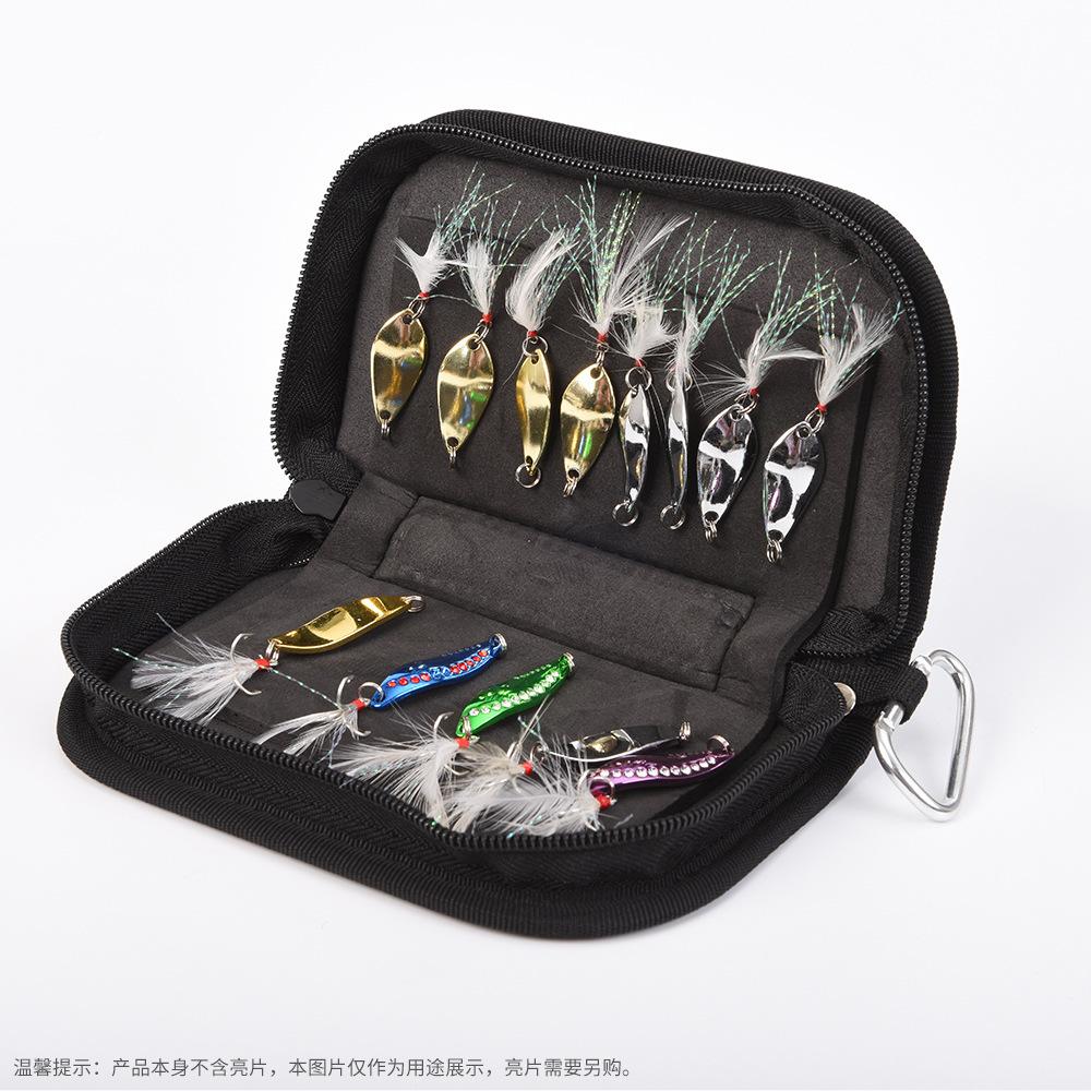 Compact Lure Organizer Pouch for Spinnerbaits, Fly Hooks, Crankbaits, VIB & Soft Plastic Worms, Tackle Storage