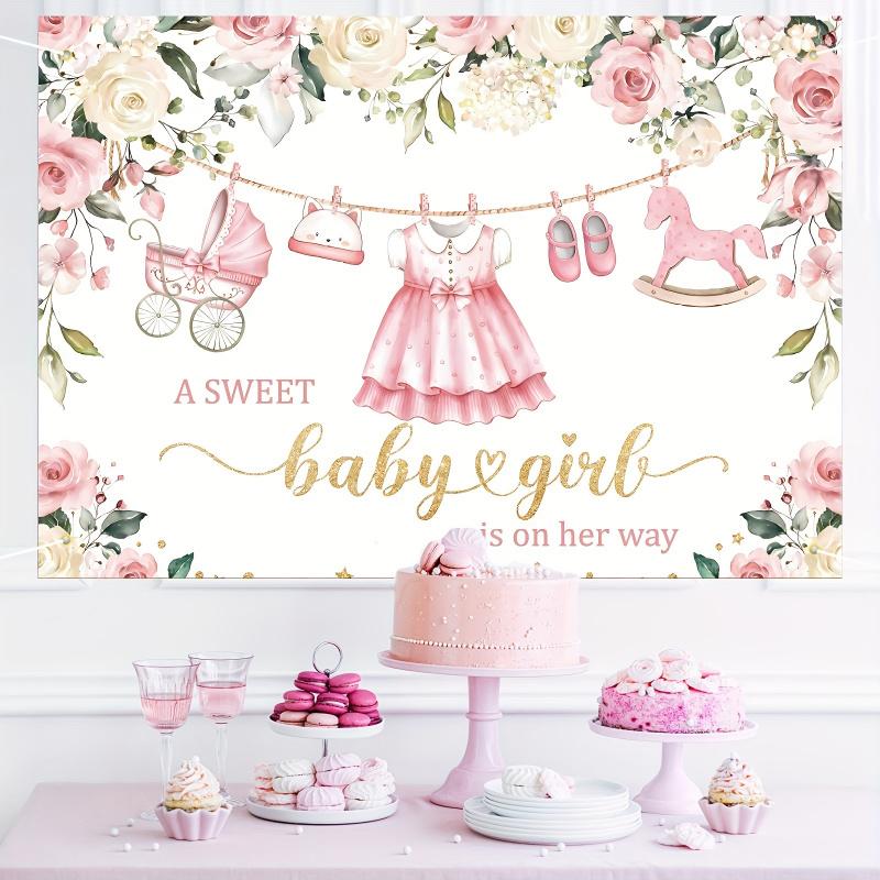 VIKAMA Gentle Pink Baby Stroller Wooden Horse Theme Decorative Cloth Tapestry Sweet And Warm Atmosphere Decoration Background