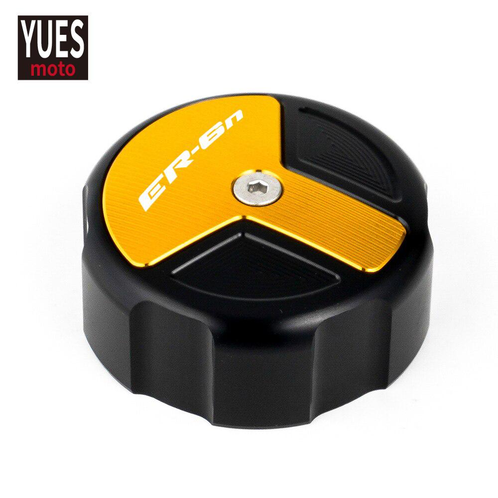 Motorcycle Accessories CNC Rear Brake Fluid Cylinder Master Reservoir Cover Cap For KAWASAKI ER6N ER 6N ER 6F