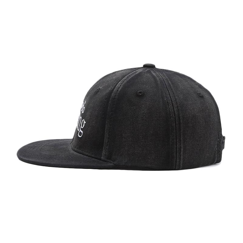 Embroidered Baseball Cap Retro Men Women Hip-Hop Cap Flat Brim Sun Hat