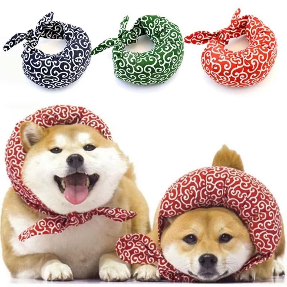 Tang Grass Pattern Funny Pet Scarf Washable Adjustable Dog Cloth-wrappers Collar Soft Creative Pet Kerchief Neck Accessories