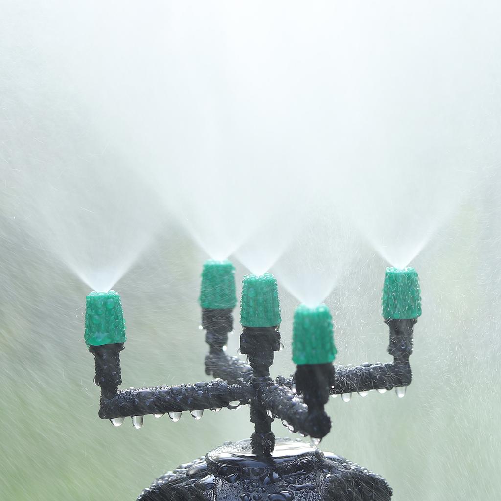 Garden Irrigation Misting System Watering Atomizing Sprayer 5-Way Wide Range Atomization Fogger Nozzle Cooling Humidify Supplies