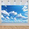 Blue Sky White Cloud Background Natural Landscape Home Party Decoration Backdrop Portrait Photography Banner Baby Shower Props