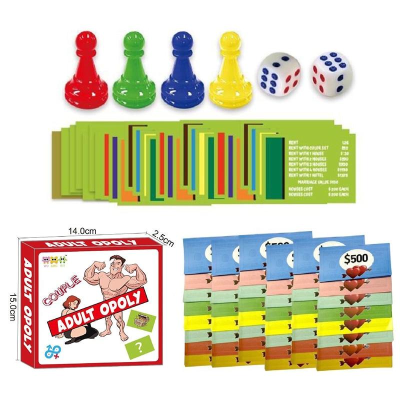 WEPZSXO Couples Board Game Set - Complete Cards, Dice and Game Pieces Multicolor 50x50cm