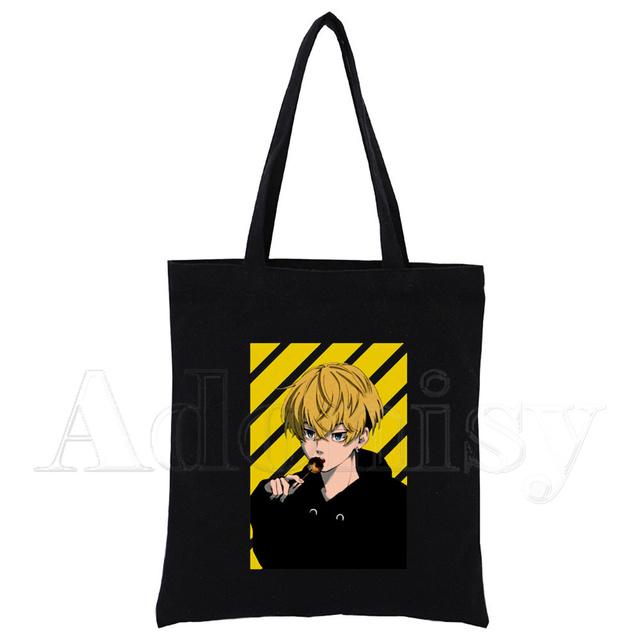 Tokyo Revengers Hanagaki Takemichi Ken Ryuguji Haori Kimono Women Shopping Canvas Bag Tote Eco Harajuku Shopper Shoulder Bags