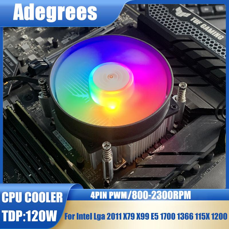 CPU Air Cooler 4PIN Copper Core 90MM RGB PC Processors Cooler for Intel 1150/1151/1155/1156/1700/1200/1366/2011/2011-3/X99/X79