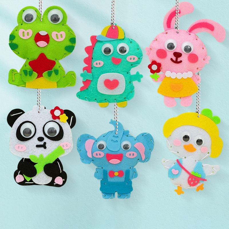 Cartoon Animal Diy Sewing Craft Kit Toy Animal Non-Woven Doll Non-Woven Handmade Set Gift