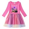 Kinder Kpop Demon Slayer Regenbogen Pailletten Prinzessinnenkleid - Kurzarm Sommer & Langarm Frühling/Herbst Optionen