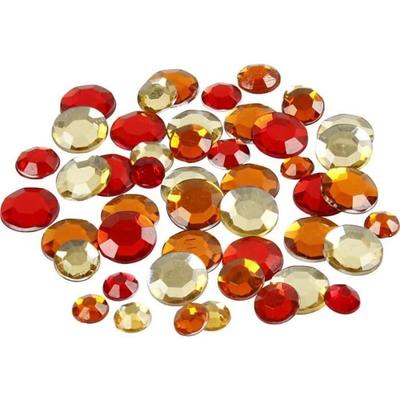Runde Strasssteine ​​zum Aufkleben - Rot - 6 bis 12 mm - 360 Stück