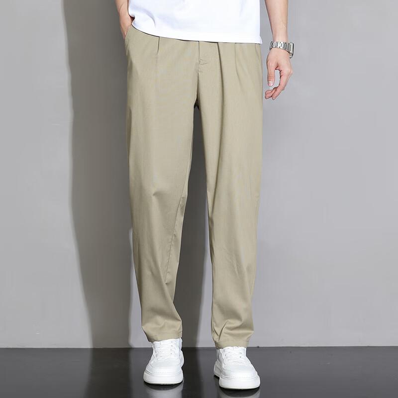 

FAPAI Men s Straight Fit Business Casual Trousers XXL