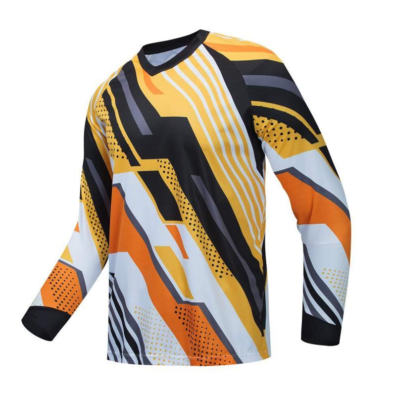 Men Women Cycling Jersey Long Sleeve Quick Dry UV Protection Mountain Bike Downhill Racing Shirt