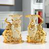 Modern Elephant Vase Luxury Flower Container Arrangement Ceramic Gold Vase  Entrance