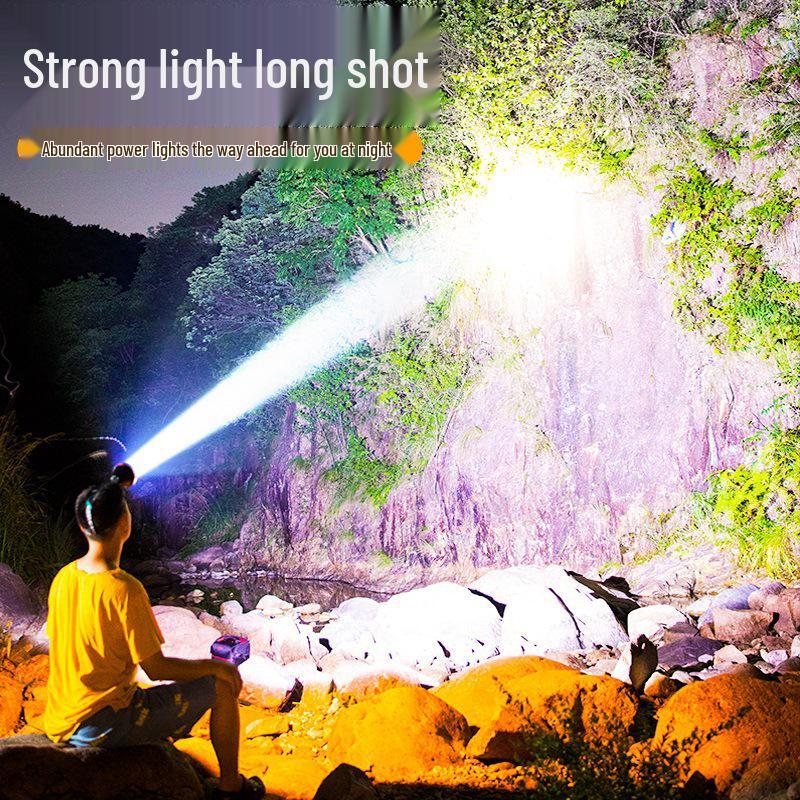 High-Brightness Rechargeable LED Headlamp for Night Fishing, Mining, Camping, and Outdoors