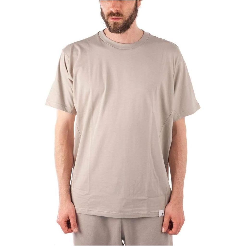 Adidas Neo Solid Color Loose Fit Short Sleeve T-Shirt Men Tops Steam-Grey CF1129-Grey