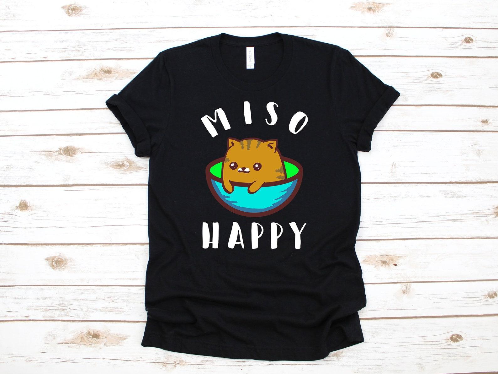 Miso Cat T-Shirt, Funny Kitten Miso Soup Tank Top, T-shirt, T-shirt,T-shirt, Japanese Soup Kids Tee Apparel Gift 4XL