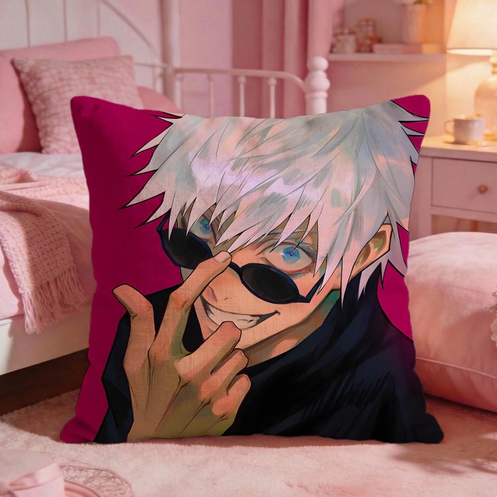 anime jJujutsu Kaisen Cushion Cover Premium Comfort Reversible Pillow Cove Two in One Design for Any Room Car Interior