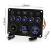 12v 24v 5 Gang Marine Boat Switch Panel Led Waterproof Circuit With Voltmeter Dual Usb For Boat Yacht Replacement Parts