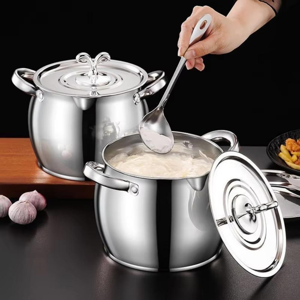 Stainless Steel Lard Strainer Tank Binaural Handle Lard Storage Can Durable Oil Filter Pot  Cooking