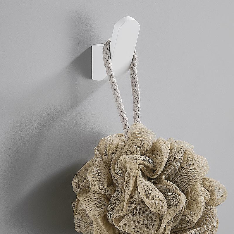 Bathroom Towel Wall Hooks Black/White Kitchen Robe Hook Brass Brushed Gold Key Hat Bag Hanger Holder Clothes Hook 5 colors