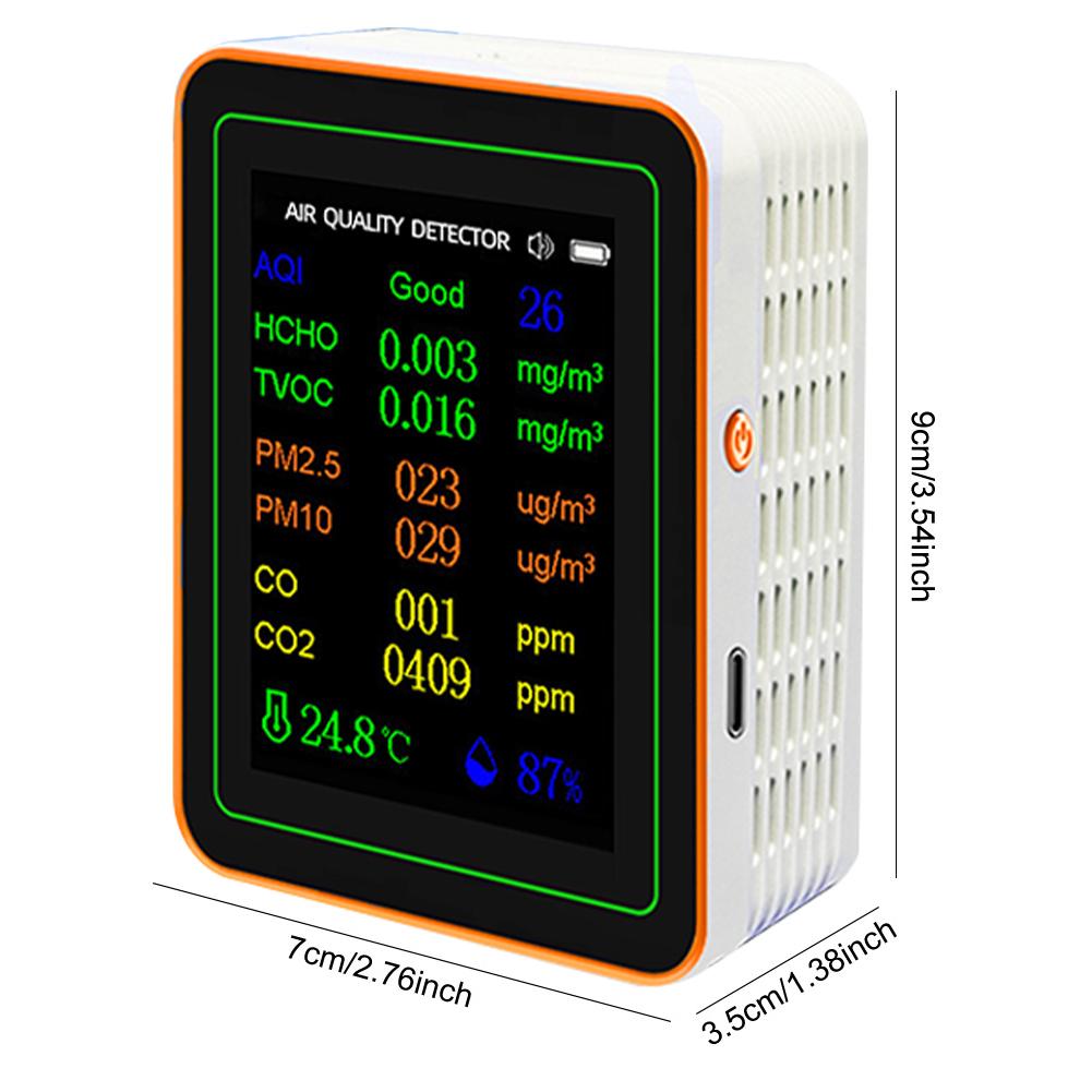 3/5/6/10 in 1 Digital Portable CO2 Meter LCD Display Temperature Humidity Tester Carbon Dioxide Detector Air Quality Monitor