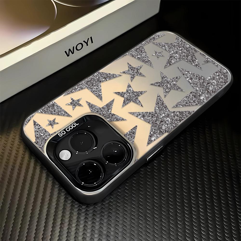 Frosted Pentagram Phone Case For IPhone 16 14 15 Plus 11 12 13 17 Pro Max Case 17 Air 16E Hard Shockproof Silicone Phone Cover