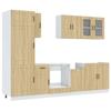 VidaXL Ensemble D'armoires De Cuisine 8 Pcs Kalmar Bois D'ingénierie, Ensemble D'armoires, Étagère De Rangement, Placard, 3314794