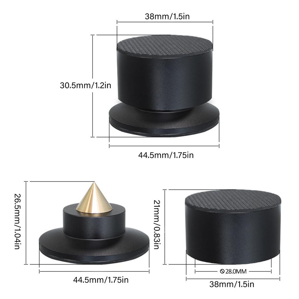 Precisions Spring Shock Absorption Feet Aluminum Alloy Sound Equipment Stabilizers For Most Speakers