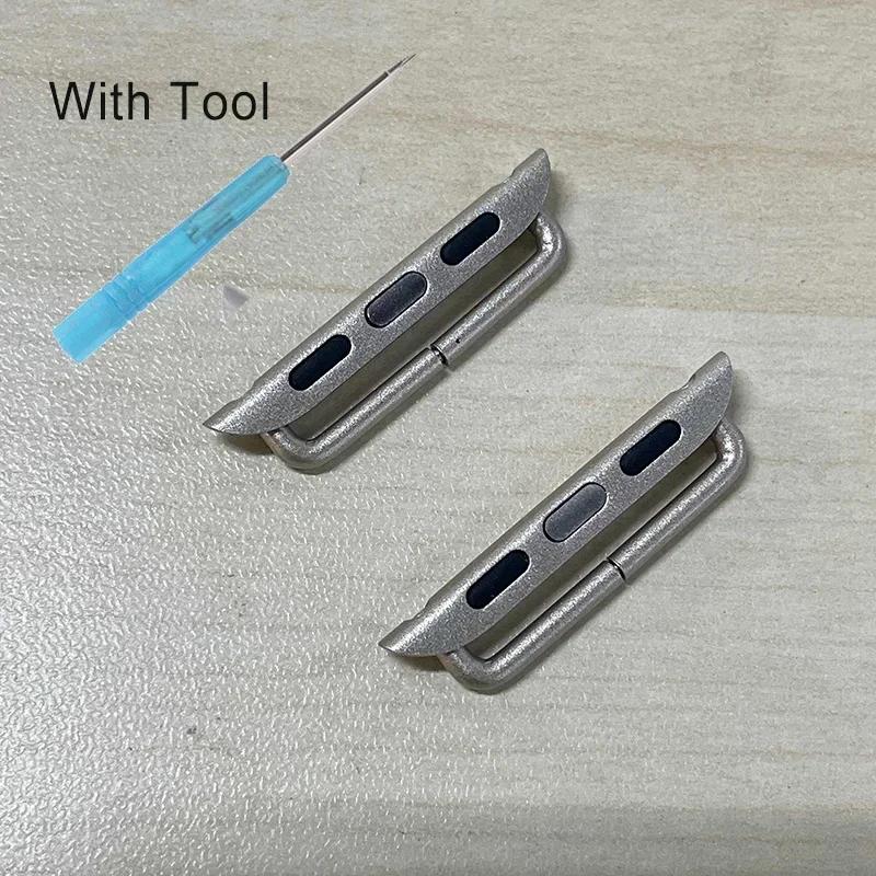 Una coppia di Adattatori Connettori in Acciaio per Apple Watch 10 9 8 7 6 5 4 46mm 44mm 40mm 42mm 38mm 45mm 41mm Accessorio Connettori per Iwatch