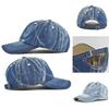 New Washed Denim Baseball Cap Solid Color Duck Tongue Cap Couple Sunshade Cap European And American Cross-border Baseball Cap