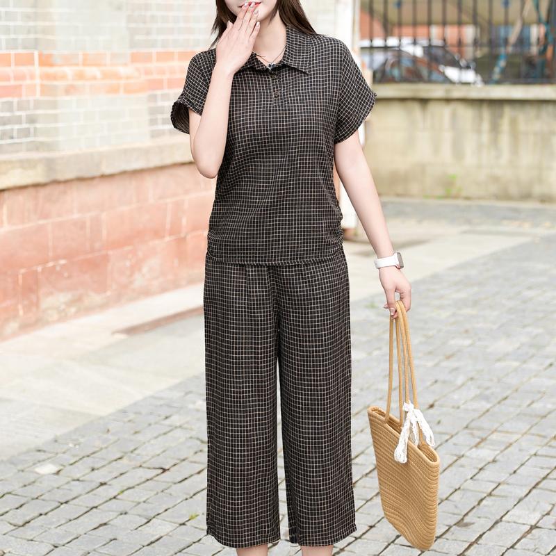 

Элегантный женский комплект из двух предметов, летняя винтажная одежда больших размеров, свободные повседневные брюки 5XL