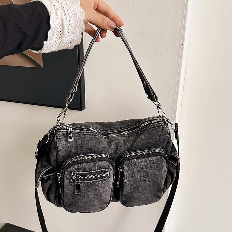 

Women Bags Casual Denim Shoulder Bag Jeans Fashion Female Shoulder Crossbody Daily Girls Messenger Handbag Designer Blue 25cm13cm16cm
